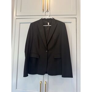 Hugo Boss Black Blazer One Button Women 14 Boss Babe Career Classy Heritage Wool
